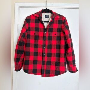 J.Crew Factory Buffalo Plaid Sherpa-Lined Jacket